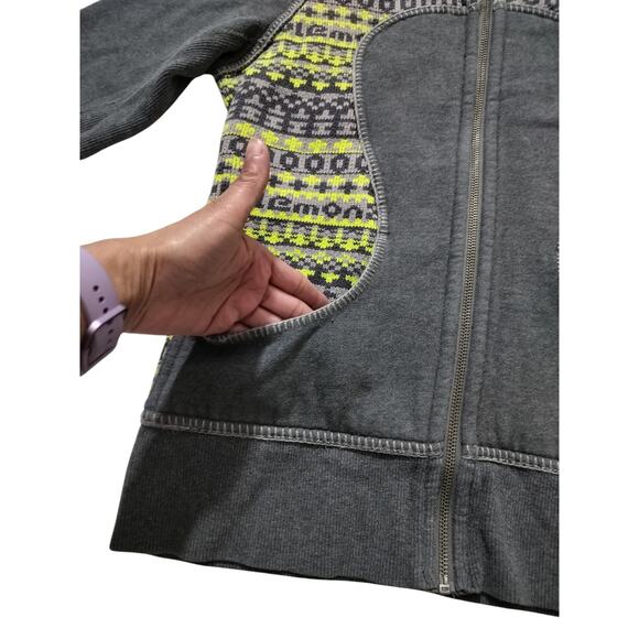 Lululemon women scuba hoodie special edition grey green jacket size 6 - Picture 5 of 12